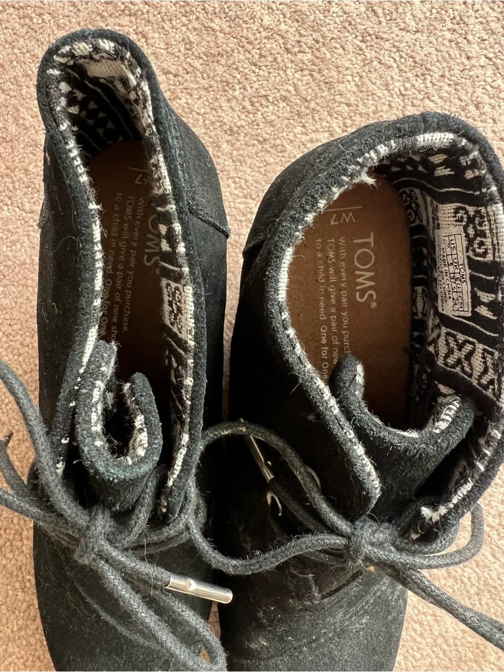 Black Suede Wedge Ankle Booties